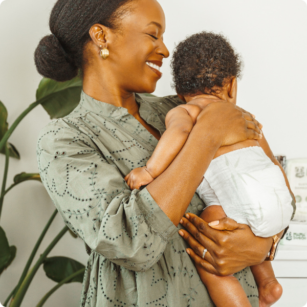 Mummy and Baby in a nappy