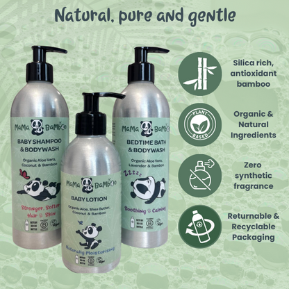 Organic Aloe Vera and Silica-Rich Bamboo Babycare