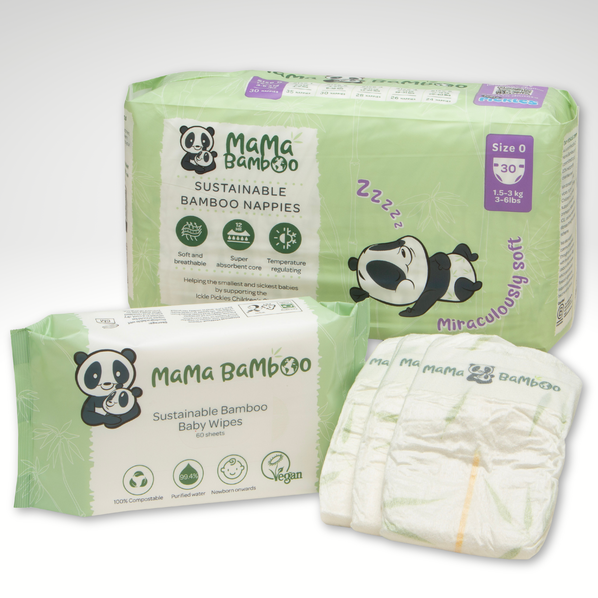 Eco Nappies & Baby Wipes Essentials Bundle